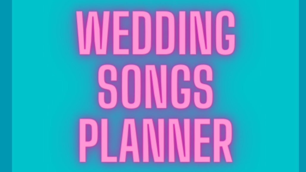 wedding songs planner book